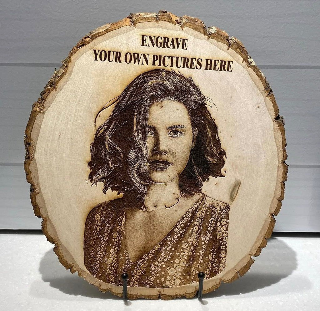 Natural wood circle engraving | wood:circle-natural