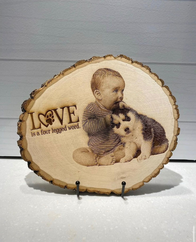 Natural wood circle engraving | wood:circle-natural