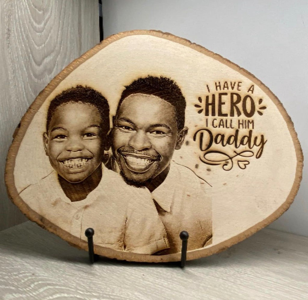 Natural wood circle engraving | wood:circle-natural