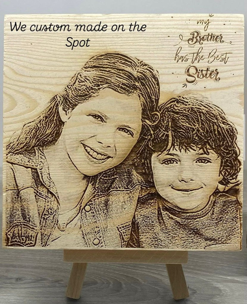 Processed square wood engraving | wood:square-5